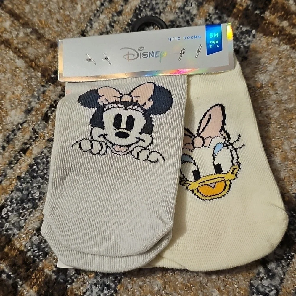 Disney Grip Socks 2 Pair Minnie and Daisy